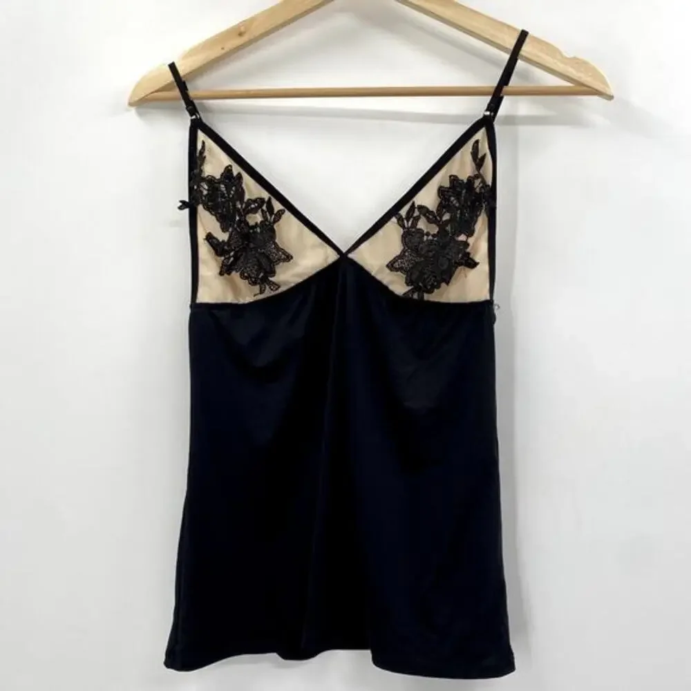 Flora‎ Nikrooz S Black Nude Aplique cami